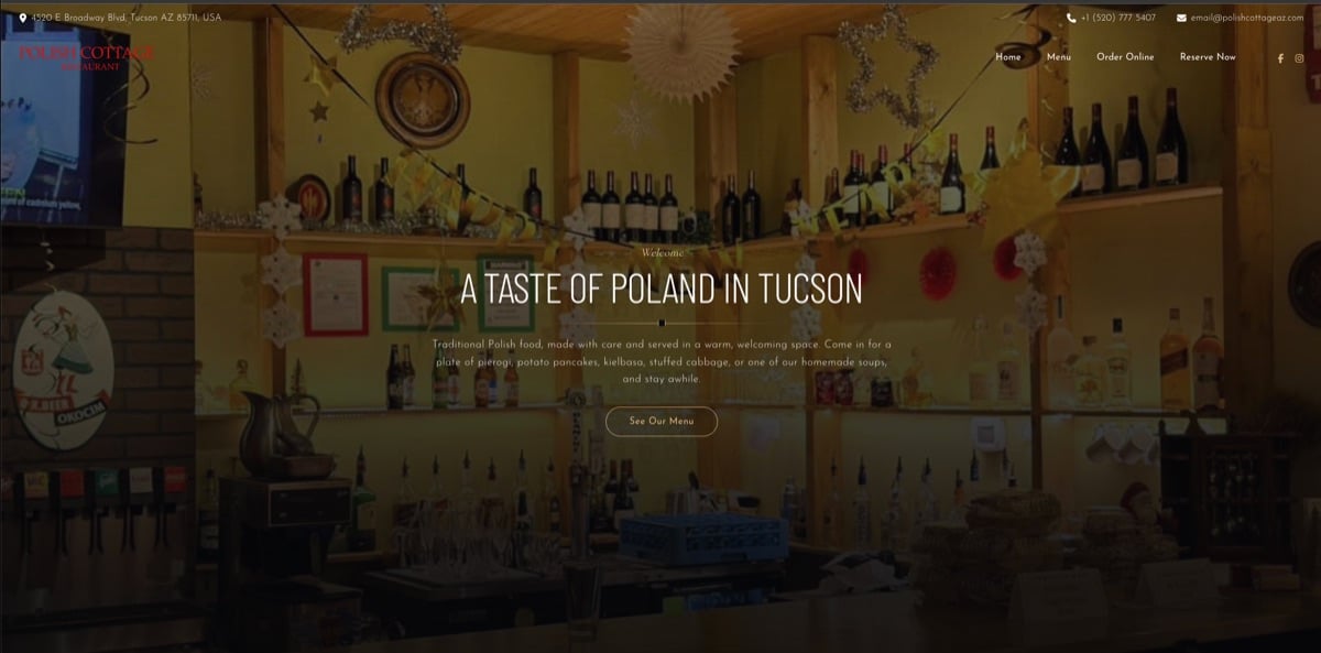 Polish Cottage website preview